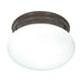 Flush Mount Nuvo SF76-600 1 Light - 8" - Flush Mount - Small White Mushroom - Old Bronze Finish Nuvo