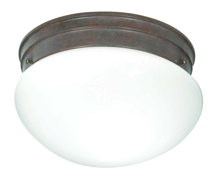 Flush Mount Nuvo SF76-602 2 Light - 10" - Flush Mount - Medium White Mushroom - Old Bronze Finish Nuvo