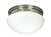 Flush Mount Nuvo SF76-603 2 Light - 10" - Flush Mount - Medium White Mushroom - Brushed Nickel Finish Nuvo