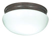 Flush Mount Nuvo SF76-604 2 Light - 12" - Flush Mount - Large White Mushroom - Old Bronze Finish Nuvo