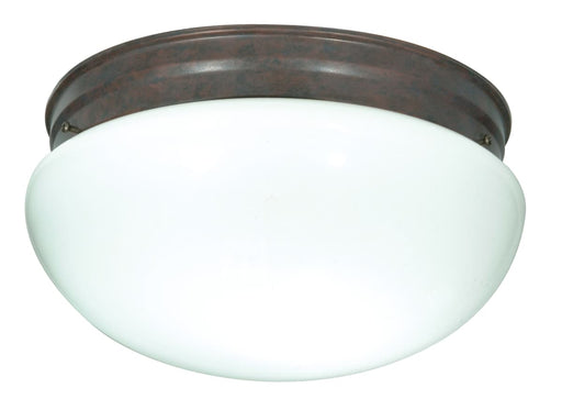 Flush Mount Nuvo SF76-604 2 Light - 12" - Flush Mount - Large White Mushroom - Old Bronze Finish Nuvo