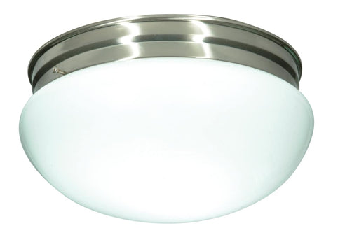 Flush Mount Nuvo SF76-605 2 Light - 12" - Flush Mount - Large White Mushroom - Brushed Nickel Finish Nuvo