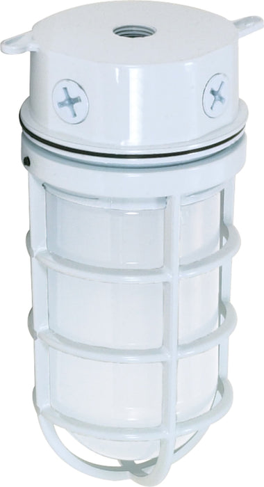 Vapor Proof Nuvo SF76-616 1 Light - 10" - Industrial Style - Surface Mount with Frosted Glass - White Finish Nuvo