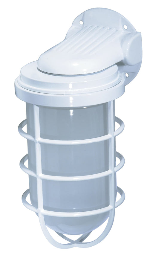 Vapor Proof Nuvo SF76-617 1 Light - 11" - Industrial Style - Wall Mount with Frosted Glass - White Finish Nuvo