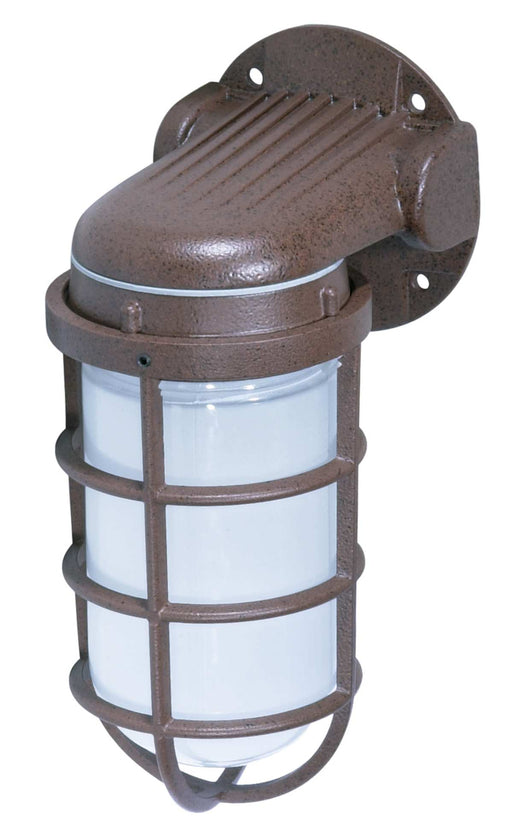 Vapor Proof Nuvo SF76-621 1 Light - 10" - Industrial Style - Wall Mount with Frosted Glass - Old Bronze Finish Nuvo