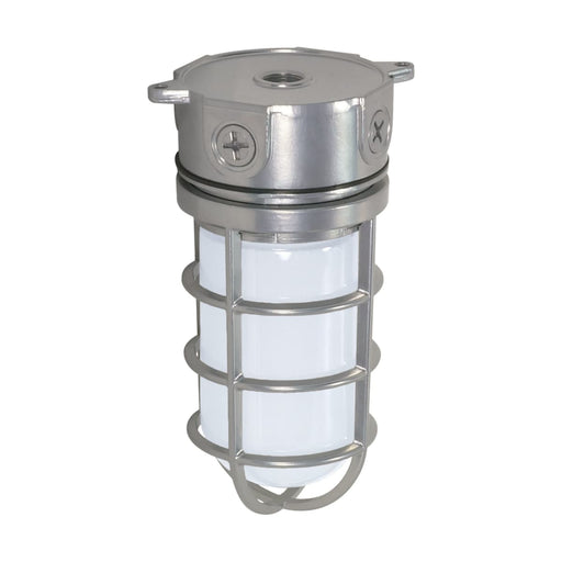 Vapor Proof Nuvo SF76-624 1 Light - 10" - Industrial Style - Surface Mount with Frosted Glass - Metallic Silver Finish Nuvo