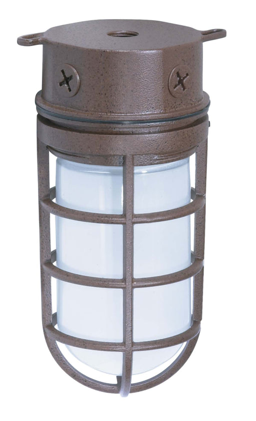 Vapor Proof Nuvo SF76-625 1 Light - 10" - Industrial Style - Surface Mount with Frosted Glass - Old Bronze Finish Nuvo