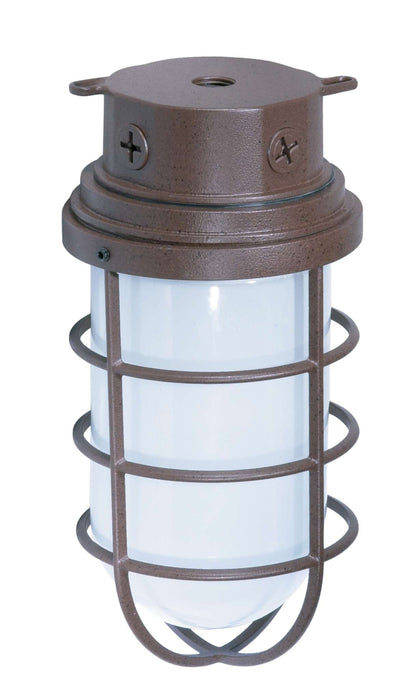 Vapor Proof Nuvo SF76-627 1 Light - 11" - Industrial Style - Surface Mount with Frosted Glass - Old Bronze Finish Nuvo
