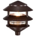 Post Lantern Nuvo SF76-632 Pagoda Garden Fixture - Small Hood - 1 light - 2 Louver - Old Bronze Finish Nuvo