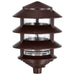 Post Lantern Nuvo SF76-633 Pagoda Garden Fixture - Small Hood - 1 light - 3 Louver - Old Bronze Finish Nuvo