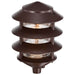 Post Lantern Nuvo SF76-633 Pagoda Garden Fixture - Small Hood - 1 light - 3 Louver - Old Bronze Finish Nuvo