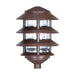 Post Lantern Nuvo SF76-633 Pagoda Garden Fixture - Small Hood - 1 light - 3 Louver - Old Bronze Finish Nuvo