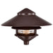 Post Lantern Nuvo SF76-635 Pagoda Garden Fixture - Large 10" Hood - 1 light - 2 Louver - Old Bronze Finish Nuvo