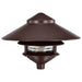 Post Lantern Nuvo SF76-635 Pagoda Garden Fixture - Large 10" Hood - 1 light - 2 Louver - Old Bronze Finish Nuvo