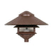 Post Lantern Nuvo SF76-635 Pagoda Garden Fixture - Large 10" Hood - 1 light - 2 Louver - Old Bronze Finish Nuvo