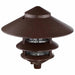 Post Lantern Nuvo SF76-637 Pagoda Garden Fixture - Large 10" Hood - 1 light - 3 Louver - Old Bronze Finish Nuvo
