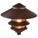 Post Lantern Nuvo SF76-637 Pagoda Garden Fixture - Large 10" Hood - 1 light - 3 Louver - Old Bronze Finish Nuvo