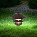 Post Lantern Nuvo SF76-637 Pagoda Garden Fixture - Large 10" Hood - 1 light - 3 Louver - Old Bronze Finish Nuvo