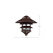 Post Lantern Nuvo SF76-637 Pagoda Garden Fixture - Large 10" Hood - 1 light - 3 Louver - Old Bronze Finish Nuvo