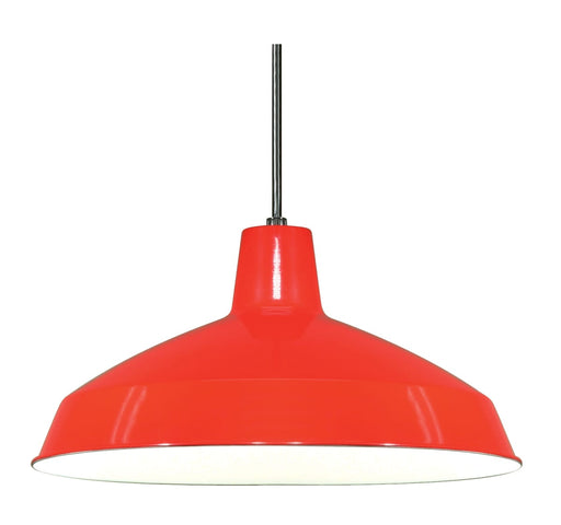 Pendant Nuvo SF76-663 1 Light - 16" - Pendant - Warehouse Shade - Red Finish Nuvo