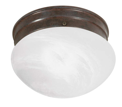 Flush Mount Nuvo SF76-670 1 Light - 8" - Flush Mount - Small Alabaster Mushroom - Old Bronze Finish Nuvo