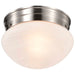 Flush Mount Nuvo SF76-671 1 Light - 8" - Flush Mount - Small Alabaster Mushroom - Brushed Nickel Finish Nuvo