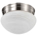 Flush Mount Nuvo SF76-671 1 Light - 8" - Flush Mount - Small Alabaster Mushroom - Brushed Nickel Finish Nuvo