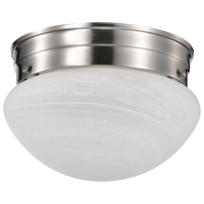 Flush Mount Nuvo SF76-671 1 Light - 8" - Flush Mount - Small Alabaster Mushroom - Brushed Nickel Finish Nuvo