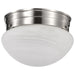 Flush Mount Nuvo SF76-671 1 Light - 8" - Flush Mount - Small Alabaster Mushroom - Brushed Nickel Finish Nuvo