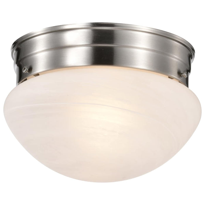 Flush Mount Nuvo SF76-671 1 Light - 8" - Flush Mount - Small Alabaster Mushroom - Brushed Nickel Finish Nuvo