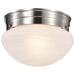 Flush Mount Nuvo SF76-671 1 Light - 8" - Flush Mount - Small Alabaster Mushroom - Brushed Nickel Finish Nuvo