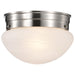 Flush Mount Nuvo SF76-671 1 Light - 8" - Flush Mount - Small Alabaster Mushroom - Brushed Nickel Finish Nuvo