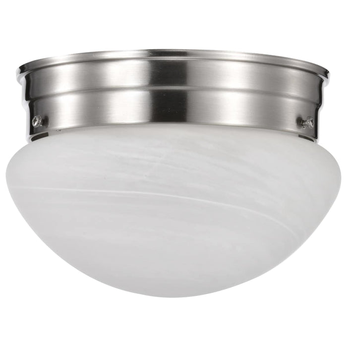 Flush Mount Nuvo SF76-671 1 Light - 8" - Flush Mount - Small Alabaster Mushroom - Brushed Nickel Finish Nuvo