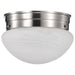 Flush Mount Nuvo SF76-671 1 Light - 8" - Flush Mount - Small Alabaster Mushroom - Brushed Nickel Finish Nuvo