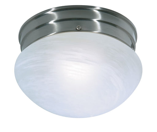 Flush Mount Nuvo SF76-671 1 Light - 8" - Flush Mount - Small Alabaster Mushroom - Brushed Nickel Finish Nuvo
