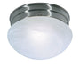 Flush Mount Nuvo SF76-671 1 Light - 8" - Flush Mount - Small Alabaster Mushroom - Brushed Nickel Finish Nuvo