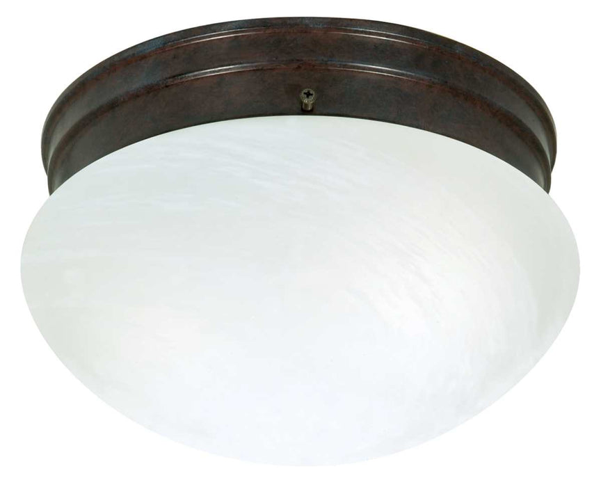 Flush Mount Nuvo SF76-673 2 Light - 10" - Flush Mount - Medium Alabaster Mushroom - Old Bronze Finish Nuvo