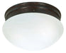 Flush Mount Nuvo SF76-673 2 Light - 10" - Flush Mount - Medium Alabaster Mushroom - Old Bronze Finish Nuvo