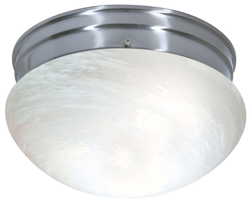 Flush Mount Nuvo SF76-674 2 Light - 10" - Flush Mount - Medium Alabaster Mushroom - Brushed Nickel Finish Nuvo