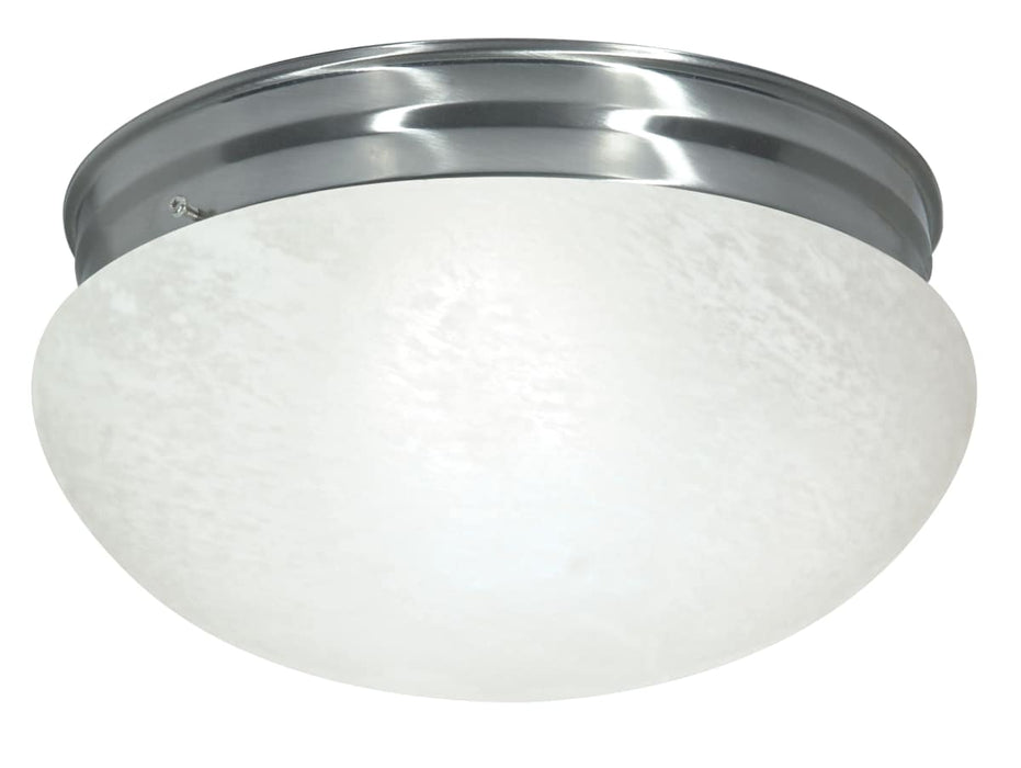 Flush Mount Nuvo SF76-677 2 Light - 12" - Flush Mount - Large Alabaster Mushroom - Brushed Nickel Finish Nuvo
