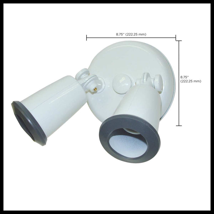 Flood Light Nuvo SF76-684 2 Light - 14" - Flood Light - Exterior - PAR38 Holder with Adjustable Swivel - White Finish Nuvo