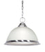 Pendant Nuvo SF76-691 1 Light - 15" - Pendant - Frosted Prismatic Dome - Brushed Nickel Finish Nuvo
