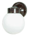 Wall Fixture Nuvo SF76-703 1 Light - 6" - Porch - Wall - With White Globe - Old Bronze Finish Nuvo
