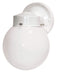 Wall Fixture Nuvo SF76-704 1 Light - 6" - Porch - Wall - With White Globe - Gloss White Finish Nuvo