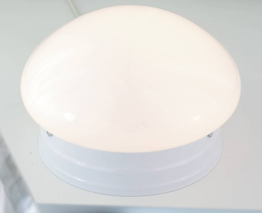 Flush Mount Nuvo SF77-060 1 Light - 8" - Flush Mount - Small White Mushroom - White Finish Nuvo