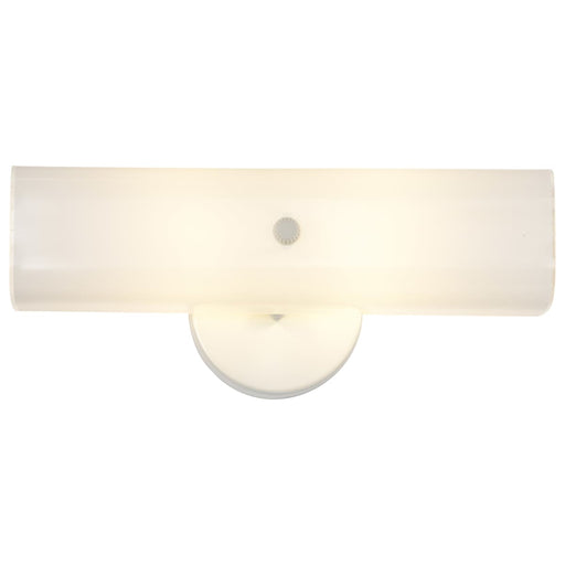Vanity Nuvo SF77-087 2 Light - 14" - Vanity - with White "U" Channel Glass - White Finish Nuvo