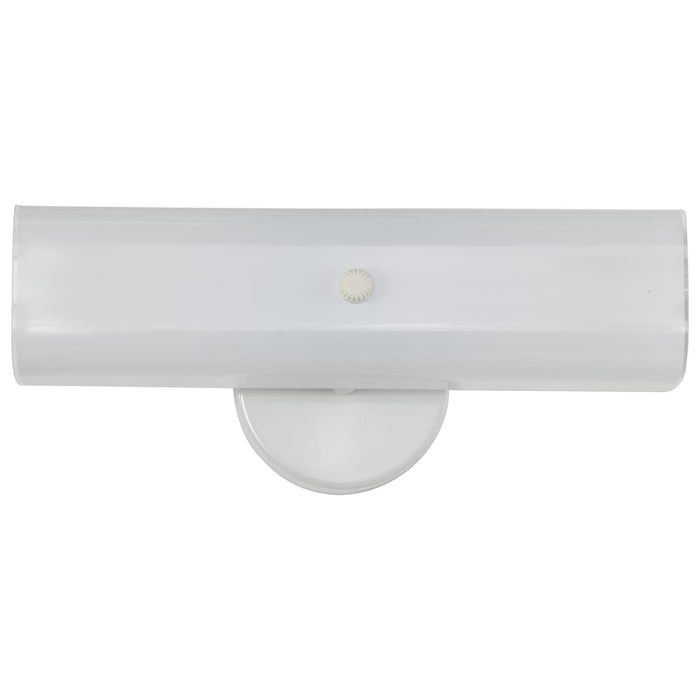 Vanity Nuvo SF77-087 2 Light - 14" - Vanity - with White "U" Channel Glass - White Finish Nuvo