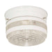 Flush Mount Nuvo SF77-097 1 Light - 6" - Flush Mount - Small Crystal / White Drum - White Finish Nuvo