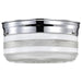 Flush Mount Nuvo SF77-102 2 Light - 10" - Flush Mount - Large Crystal / White Drum - Polished Chrome Finish Nuvo