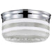 Flush Mount Nuvo SF77-102 2 Light - 10" - Flush Mount - Large Crystal / White Drum - Polished Chrome Finish Nuvo
